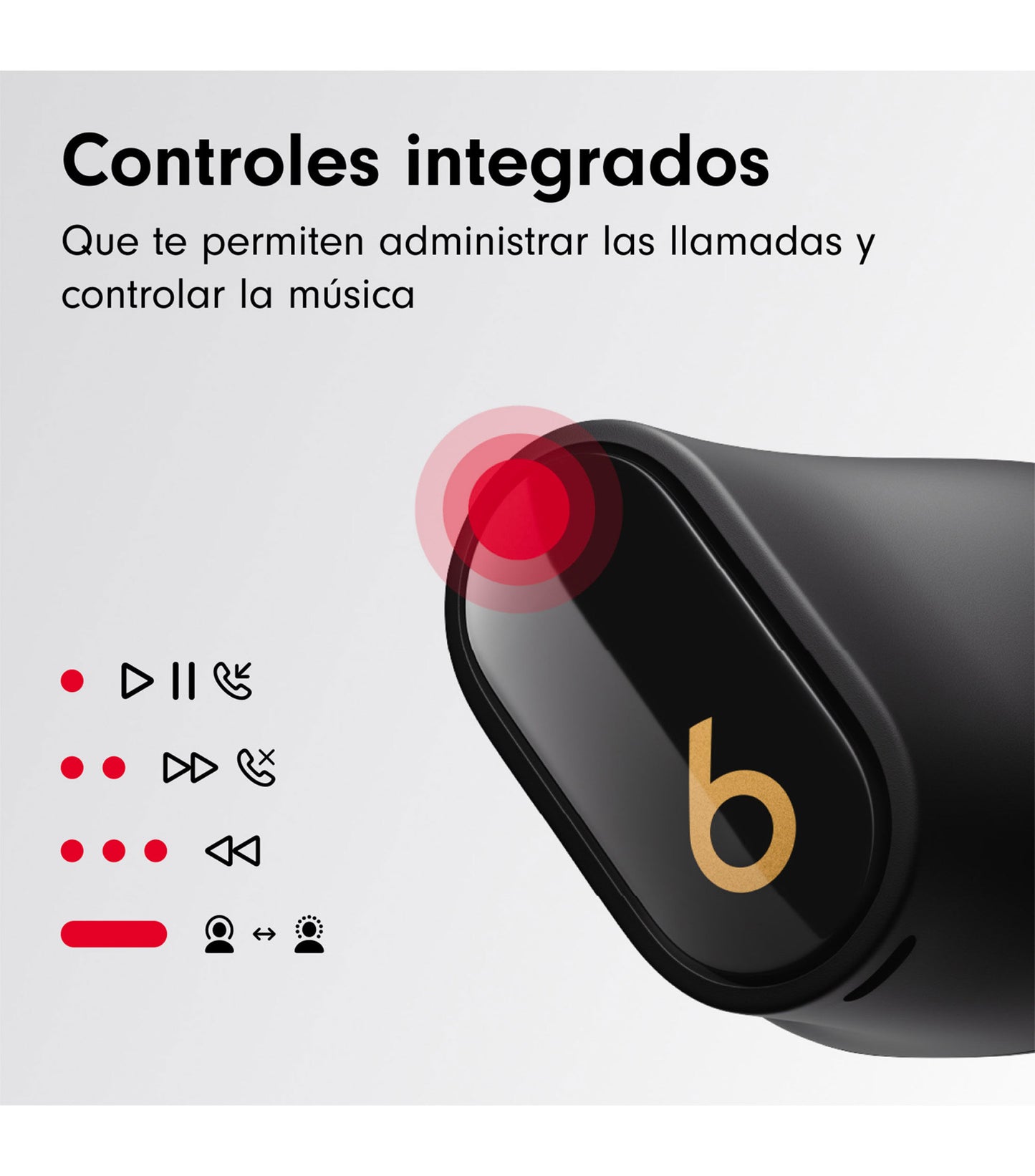 Audífonos Inalámbricos Bluetooth Beats Studio Buds + Negro, Oro